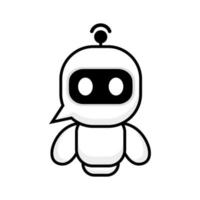 linda vector charla robot diseño mascota kawaii