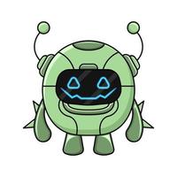 illustration unique modern robot design mascot vector