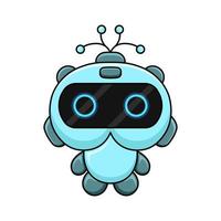 linda robot vistoso vector diseño mascota