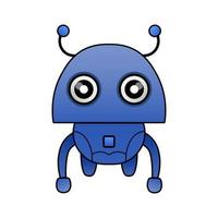 cartoon robots isolated on white background vector