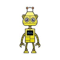 Vector robot design mascot kawaii