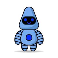 vector robot design mascot kawaii