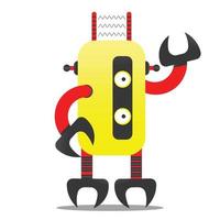 Cute robot mascot design kawaii vector