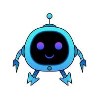 cute robot colorful vector design mascot