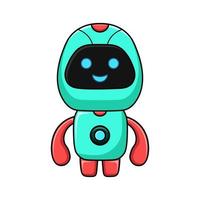 contento ilustración robot diseño kawaii vector