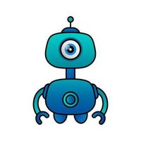 illustration vector robot design happy kawaii