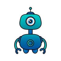 illustration vector robot design happy kawaii