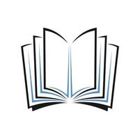 Opened book, diary or textbook symbol or icon vector