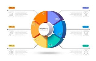 3d negocio infografía vector color circulo gráfico