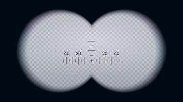 prismáticos vista, vector marco en forma de lentes