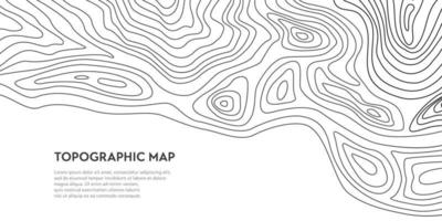 Topographic map grid, relief contour of terrain vector