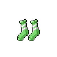 green sock in pixel art style vector