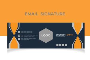 modern creative simple email signature design template with vector clean design.