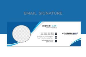 Professional galaxy email signature clean vector design