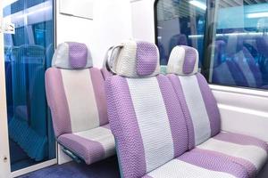 The comfortable chair in modern public transportation photo