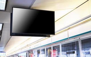 LCD Screen announcement at public transportation terminal photo