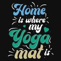 Yoga typography tshirt design vector