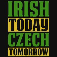 Irish drinking irish girl Irish S.t Patrick day tshirt design vector