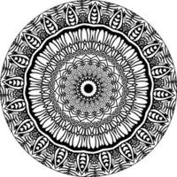 Decorative mandala with classic floral elements on white background. Seamless abstract pattern. Suitable for coloring book, wrapping paper, packaging. vector