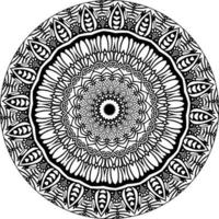 decorativo mandala con clásico floral elementos en blanco antecedentes. sin costura resumen modelo. adecuado para colorante libro, envase papel, embalaje. vector