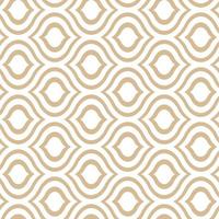 Abstract geometric gold pattern on a white background. Seamless linear illustrations in Arabic style. Stylish fractal texture. Vector drawing to fill the background, laser engraving and cutting.