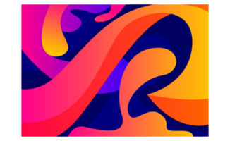 abstrait liquide avec gradation Couleur Contexte png