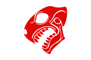 rosso Drago cranio ornamento tatuaggio png