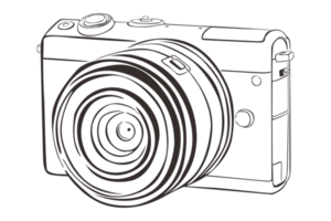 Technology - Camera Line Art png