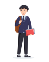 character high school student in school uniform png