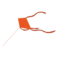 simple cartoon orange kite png