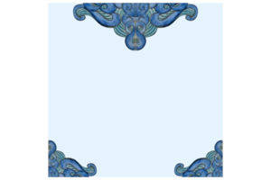 Square Background With Blue Water Wave Ornament Design png