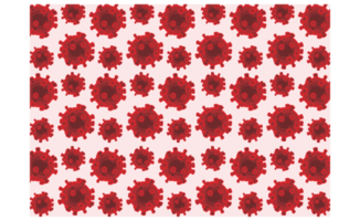 Red Corona Virus pattern Background Design png