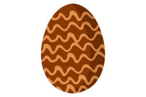 Easter Egg With Wavy Line Pattern png