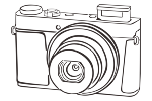 technologie - klassiek camera lijn kunst png