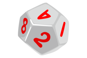 Game Tool - White Pentagon Dice png