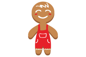 Christmas - Gingerbread Smiling Male People Shaped png