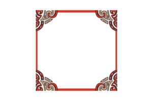 rosso Cinese stile ornamento confine design png