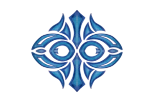 Blau abstrakt Ornament Design png