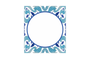 Blue Water Splash Ornament Border Design png