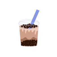 thé aux bulles au chocolat png