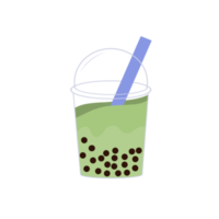 chá de bolhas matcha png