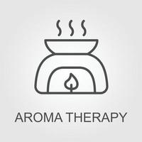 Outline aromatherapy vector icon. Aromatherapy illustration for web, mobile apps, design. Aromatherapy vector symbol.