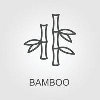 Bambo icon on white background. Vector art.