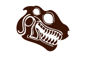 Brown Dragon Skull Ornament Tattoo png