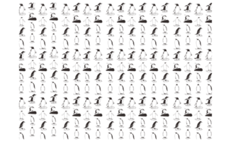 Penguin Pattern Background Design png