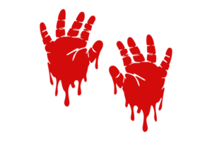 Halloween - sanguinoso impronte di mani png
