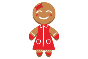 Christmas - Gingerbread Smiling Female People Shaped png