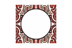 rosso Cinese stile ornamento confine design png