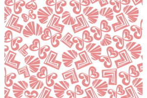 Pink Love Pattern Background Design png
