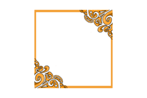 Yellow Swirl Ornament Border Design png